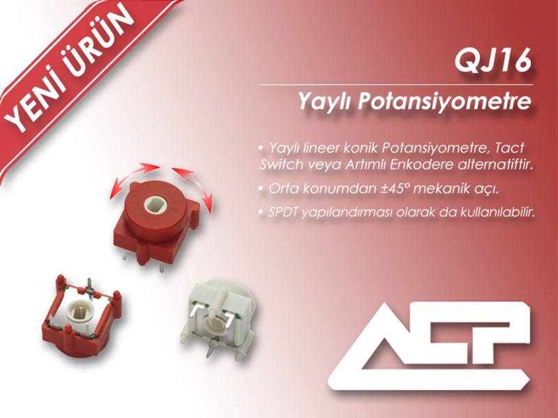 Picture for category ACP Introduces New Spring-loaded Potentiometer Series QJ16!